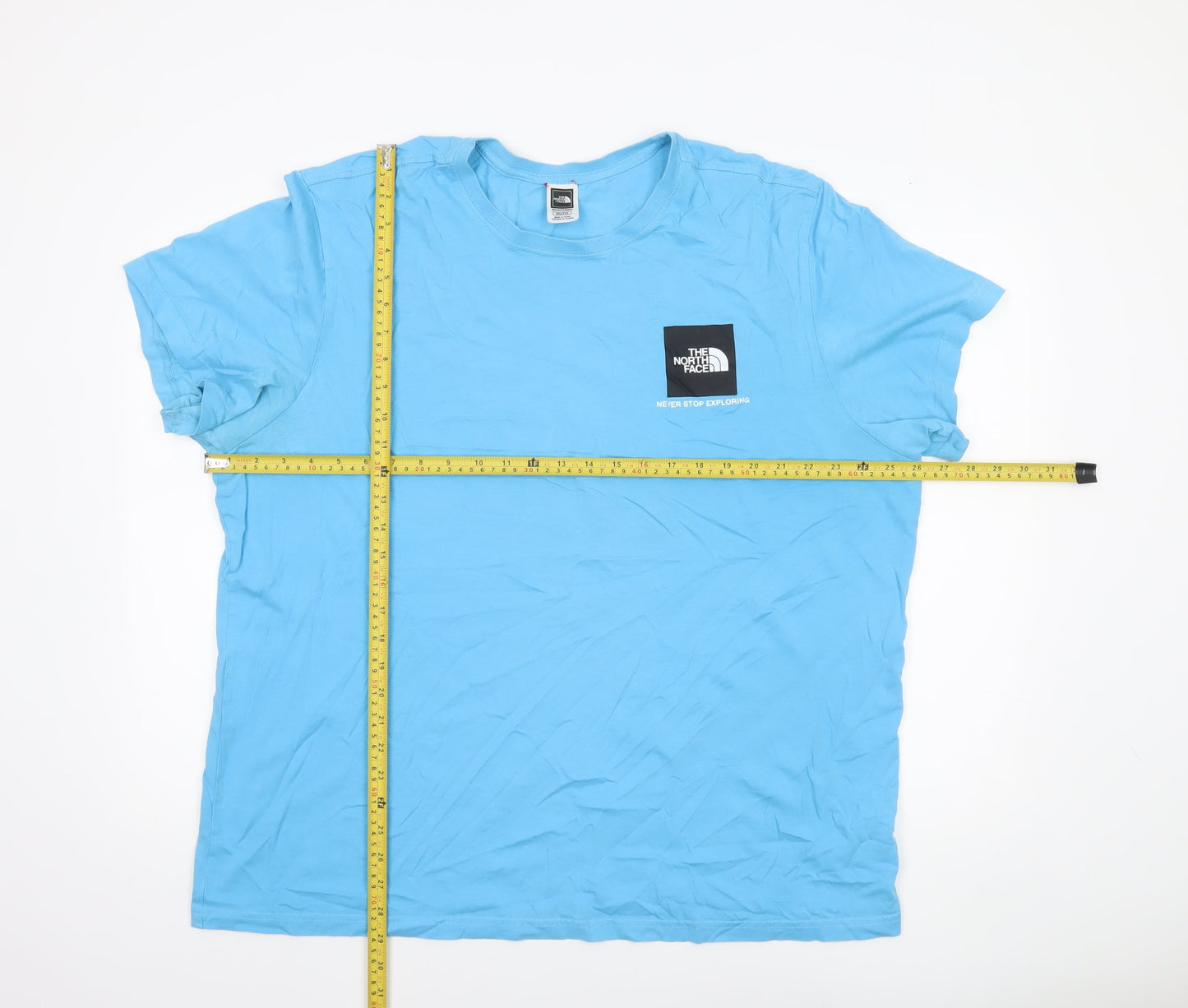The North Face Men's Blue 2XL Outdoor Crew Neck Cotton T-Shirt