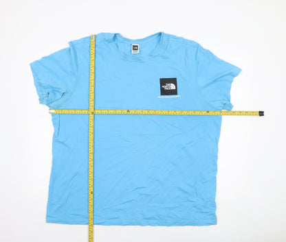 The North Face Men's Blue 2XL Outdoor Crew Neck Cotton T-Shirt