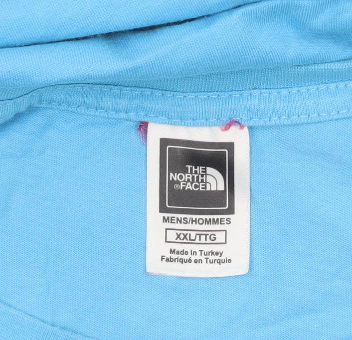 The North Face Men's Blue 2XL Outdoor Crew Neck Cotton T-Shirt