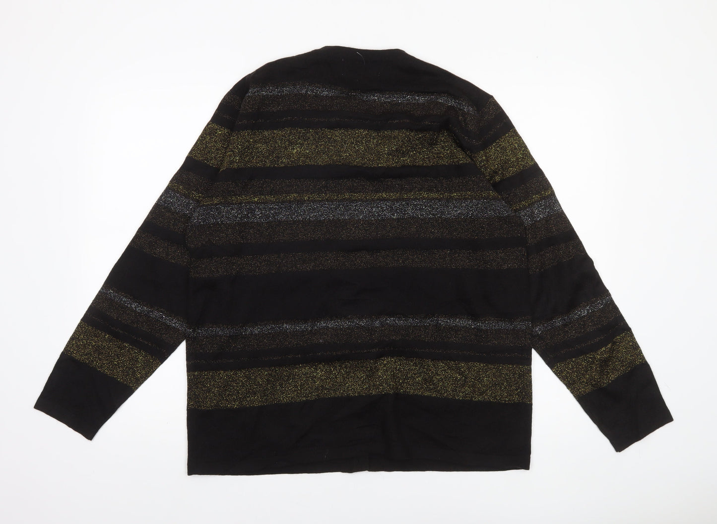 Womens UK Size L Milano Design Group Black Cardigan Jumper
