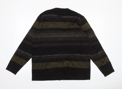 Womens UK Size L Milano Design Group Black Cardigan Jumper