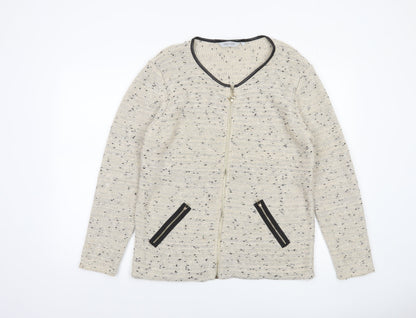 Womens UK Size L Preview Beige Cardigan Jumper