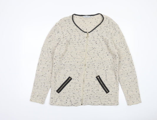 Womens UK Size L Preview Beige Cardigan Jumper