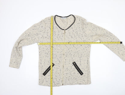 Womens UK Size L Preview Beige Cardigan Jumper