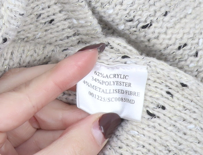 Womens UK Size L Preview Beige Cardigan Jumper