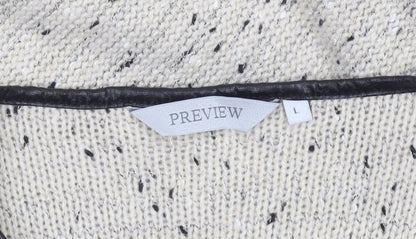 Womens UK Size L Preview Beige Cardigan Jumper