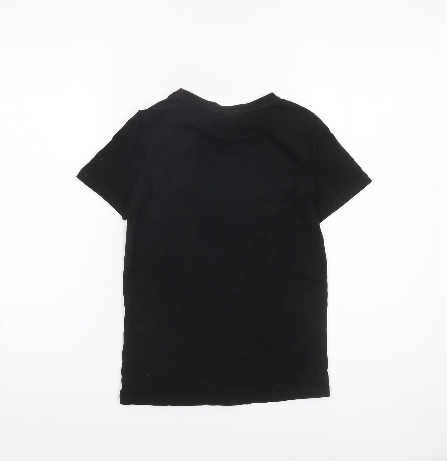 Puma Boys Black Logo T-Shirt 11 Years Regular Fit Short Sleeve Cotton