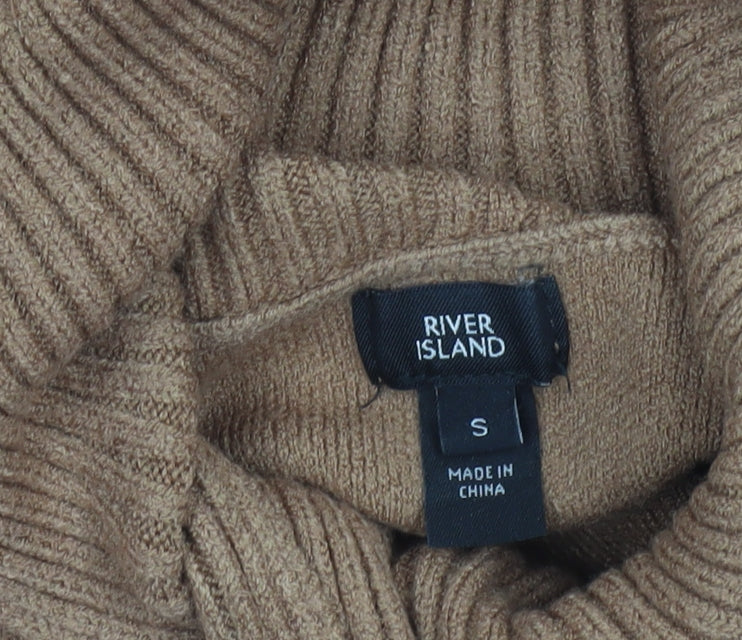 Womens UK Size S River Island Beige Cape Jumper