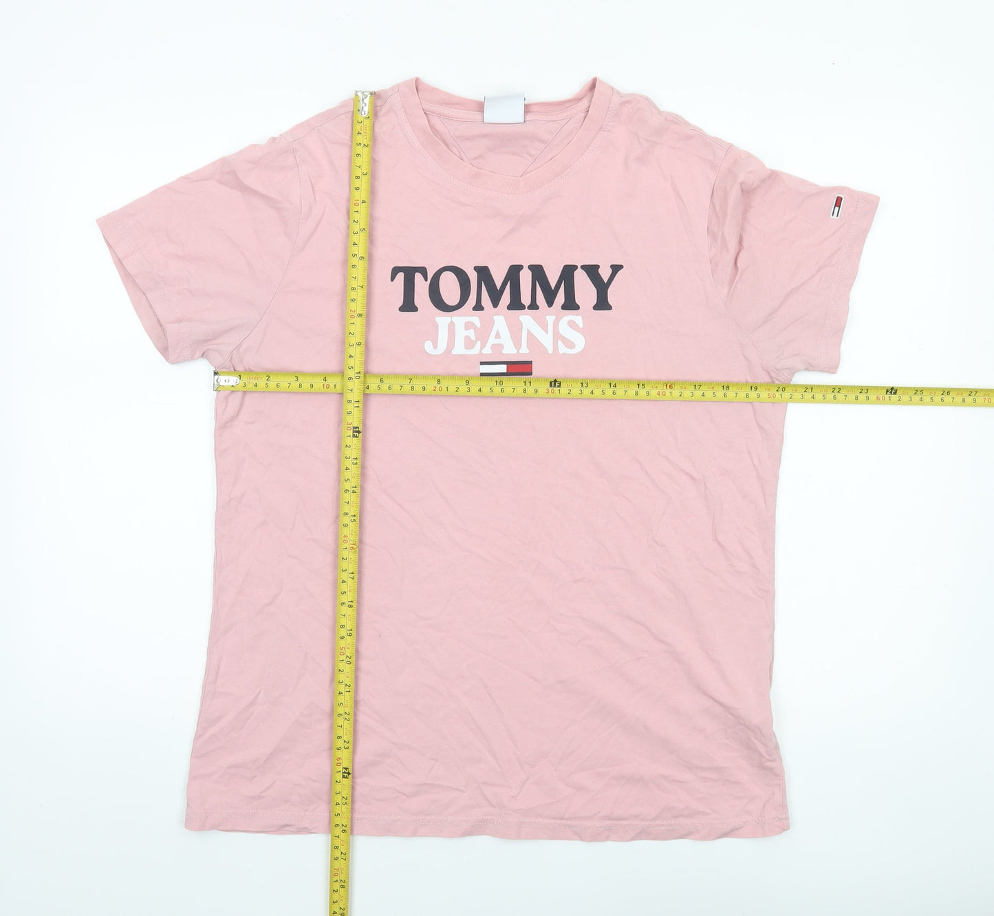 Womens UK Size L Tommy Jeans Pink Basic T-Shirt