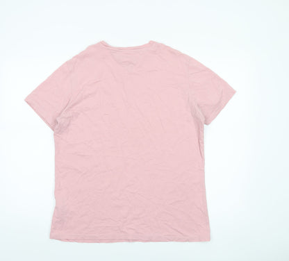 Womens UK Size L Tommy Jeans Pink Basic T-Shirt
