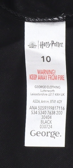 Womens UK Size 10 George Black Basic T-Shirt