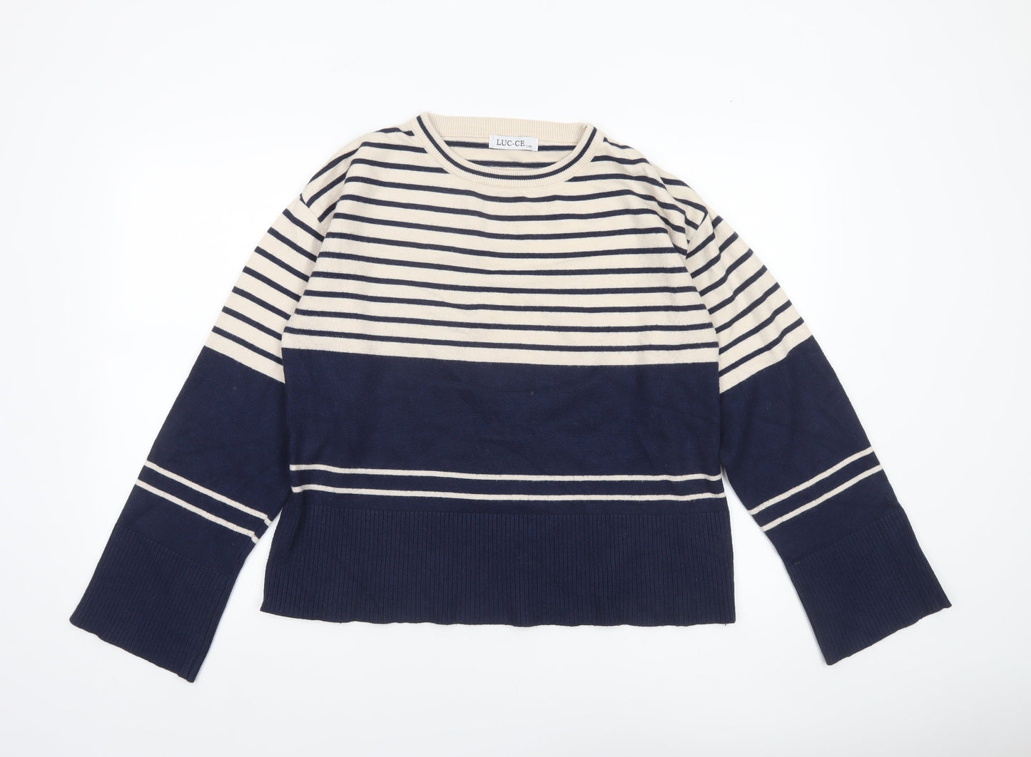 Womens UK Size S LUC-CE Blue Pullover Jumper