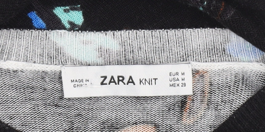 Womens UK Size 12 Zara Black Pullover Jumper