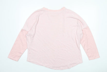 George Women’s Pink Be Kind Embroidered Relaxed Pullover Jumper Size 16 Plus