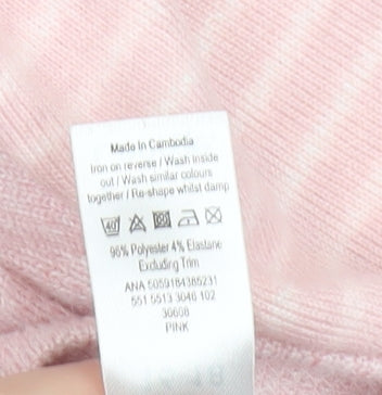 George Women’s Pink Be Kind Embroidered Relaxed Pullover Jumper Size 16 Plus