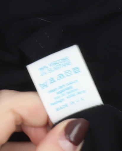 New Look Women’s Black Off Shoulder Long Sleeve Tunic Blouse Size 18