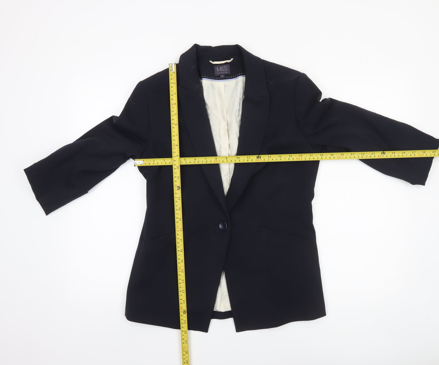Womens UK Size 12 Marks and Spencer Regular Black Blazer
