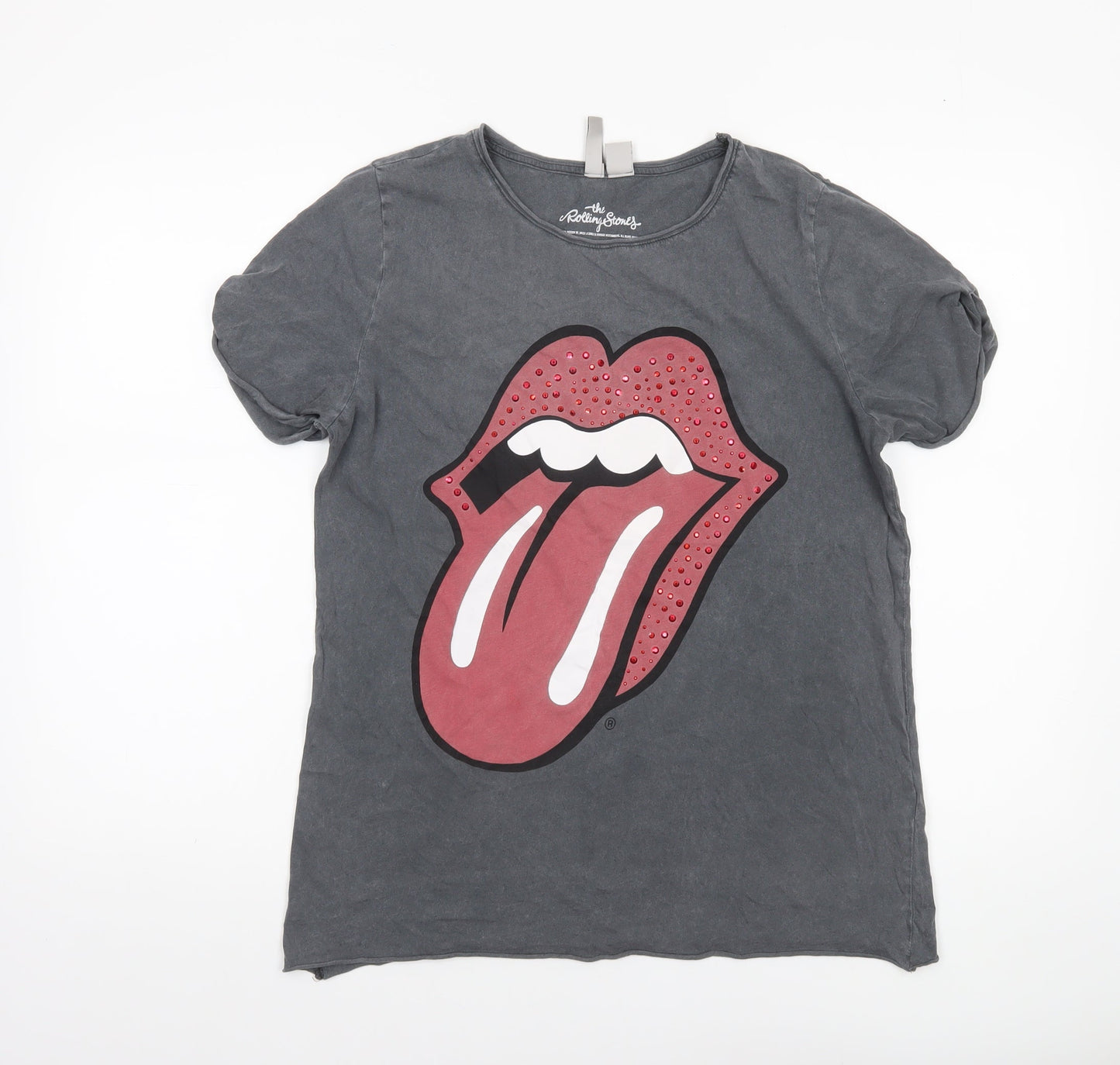 Womens UK Size S H&M Grey Basic T-Shirt