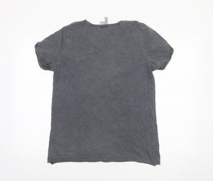 Womens UK Size S H&M Grey Basic T-Shirt