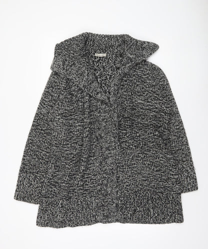 George Women Grey Black Knit Long Sleeve Open Cardigan Size 20