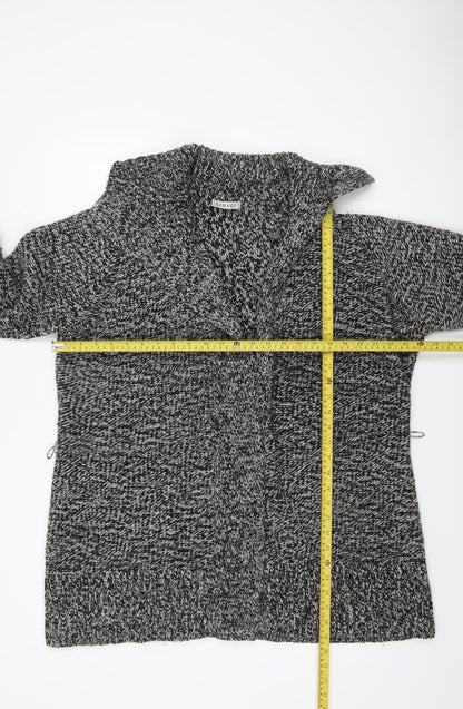 George Women Grey Black Knit Long Sleeve Open Cardigan Size 20