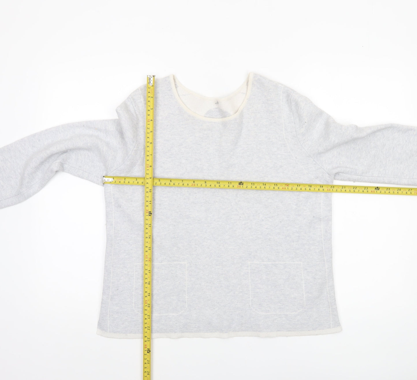 Gerry Weber Women’s Grey Cotton Blend Long Sleeve Jumper Size 10