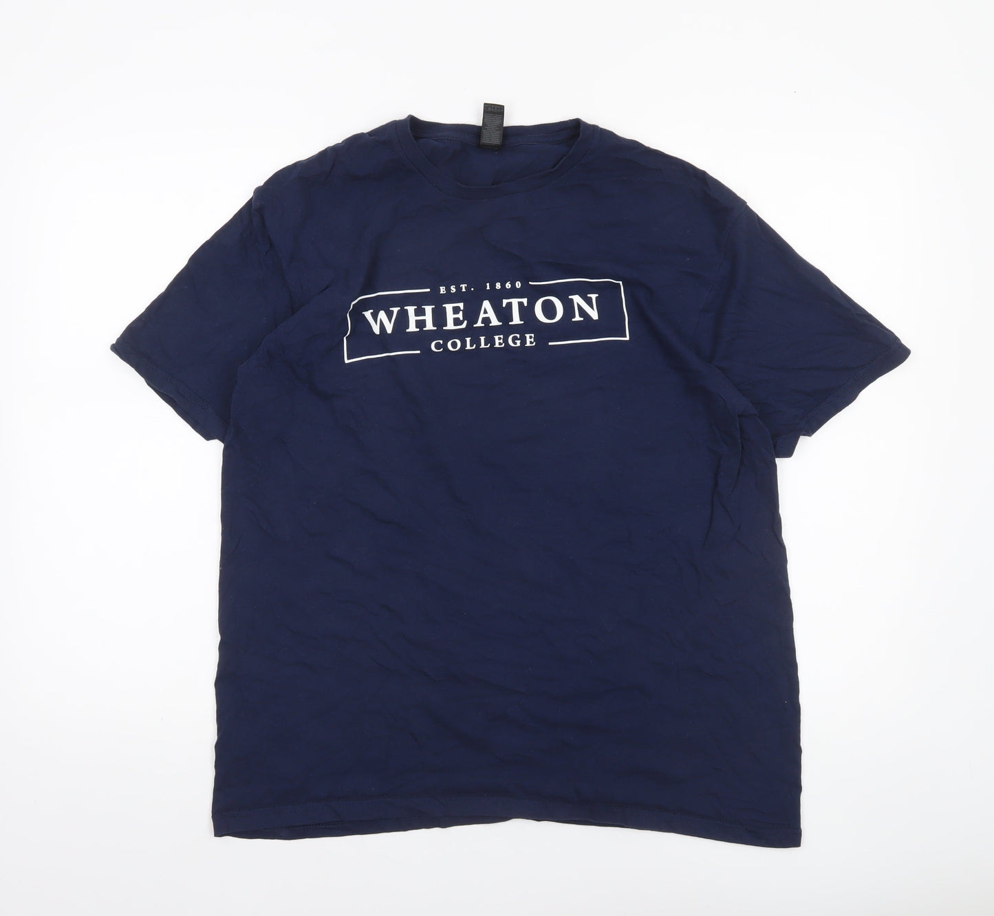 Mens UK Size L Gildan Blue  T-Shirt