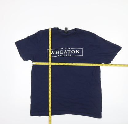 Mens UK Size L Gildan Blue  T-Shirt