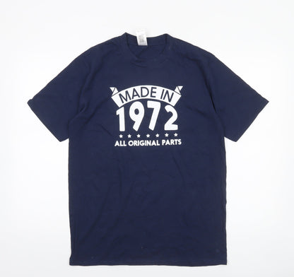 Mens UK Size M Gildan Blue  T-Shirt