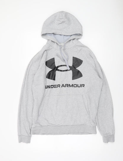 Mens UK Size M Under armour Grey Pullover Hoodie