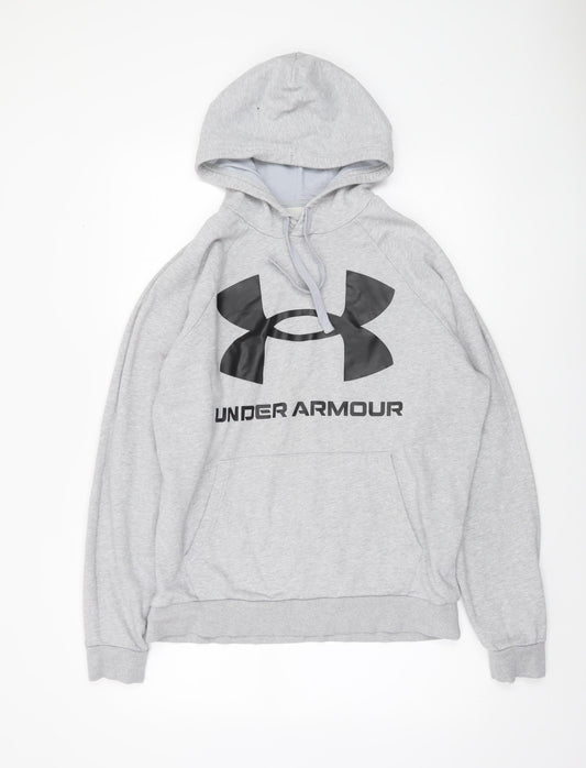 Mens UK Size M Under armour Grey Pullover Hoodie
