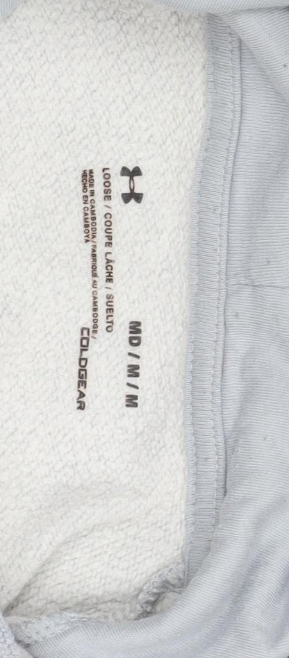 Mens UK Size M Under armour Grey Pullover Hoodie