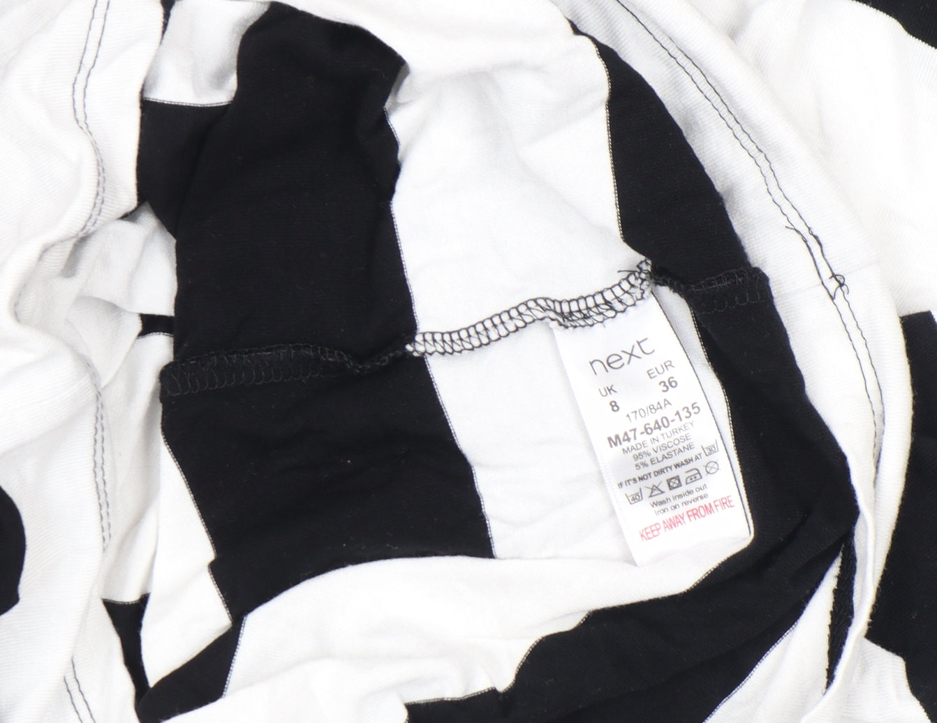 Womens UK Size 8 NEXT Black Basic T-Shirt