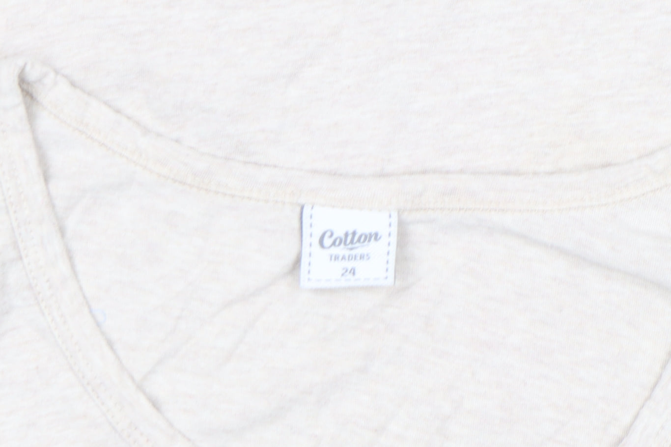 Cotton Traders Women’s Beige Owl Sequin 3/4 Sleeve Cotton T-Shirt Size 24