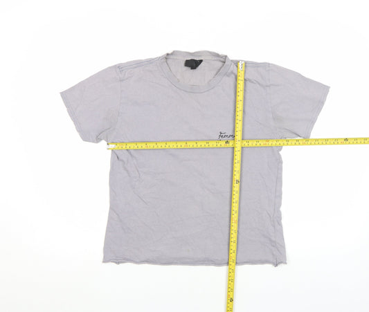 Womens UK Size XS Topshop Grey Basic T-Shirt