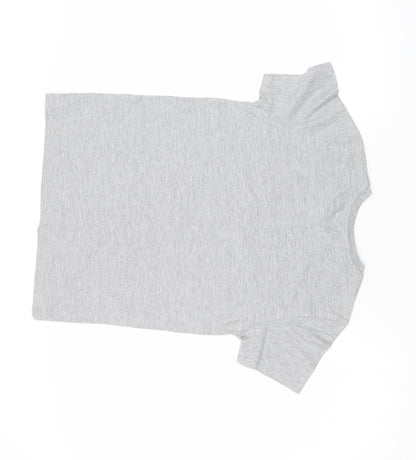 Kenzo Girls Grey Logo T-Shirt 12 Years Lightweight Cotton Top