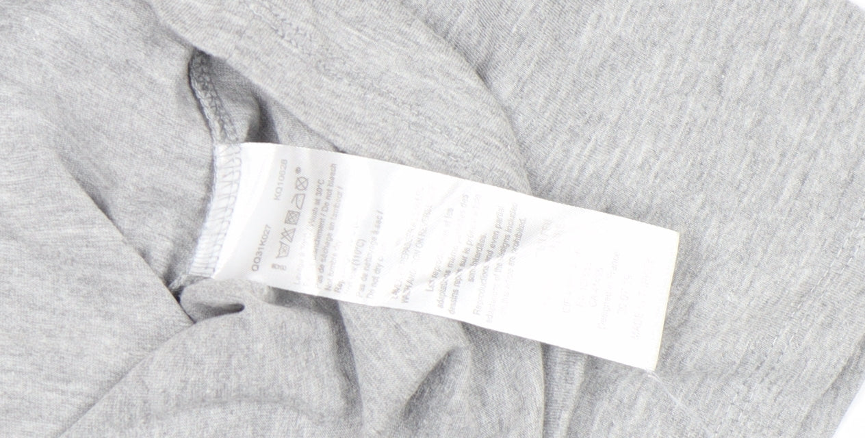 Kenzo Girls Grey Logo T-Shirt 12 Years Lightweight Cotton Top