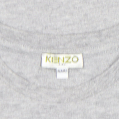 Kenzo Girls Grey Logo T-Shirt 12 Years Lightweight Cotton Top