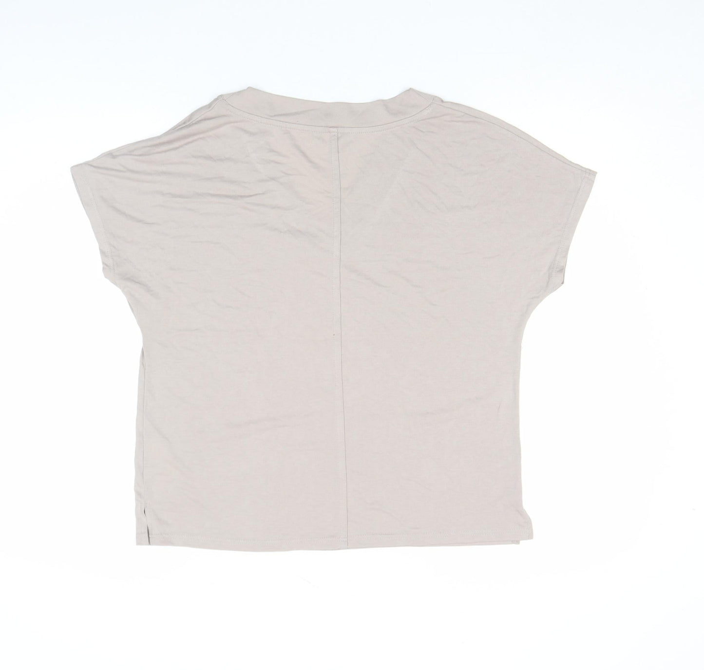 Womens UK Size 10 River Island Beige Basic T-Shirt