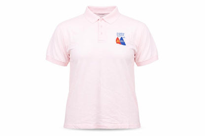 Womens UK Size S Cutting Green Pink Basic Polo