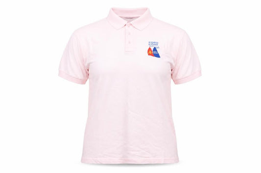 Womens UK Size S Cutting Green Pink Basic Polo