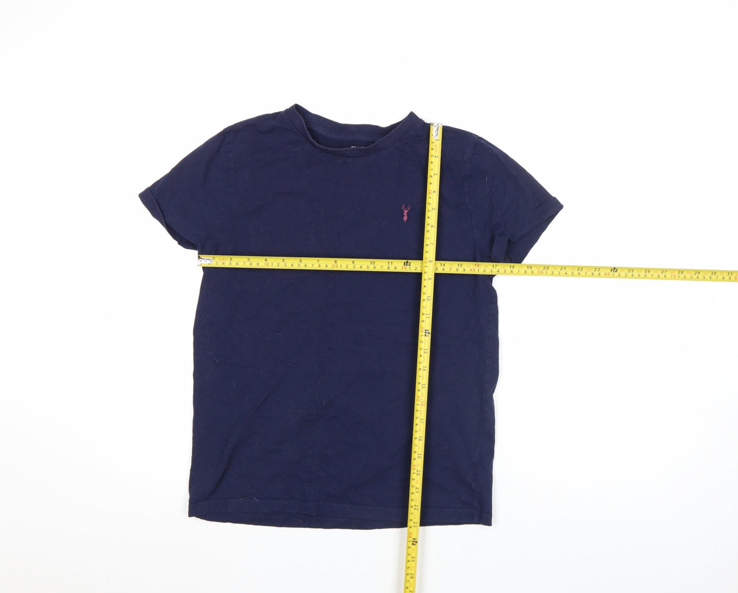 Next Boys Blue Short Sleeve Cotton Embroidered T-Shirt 6 Years
