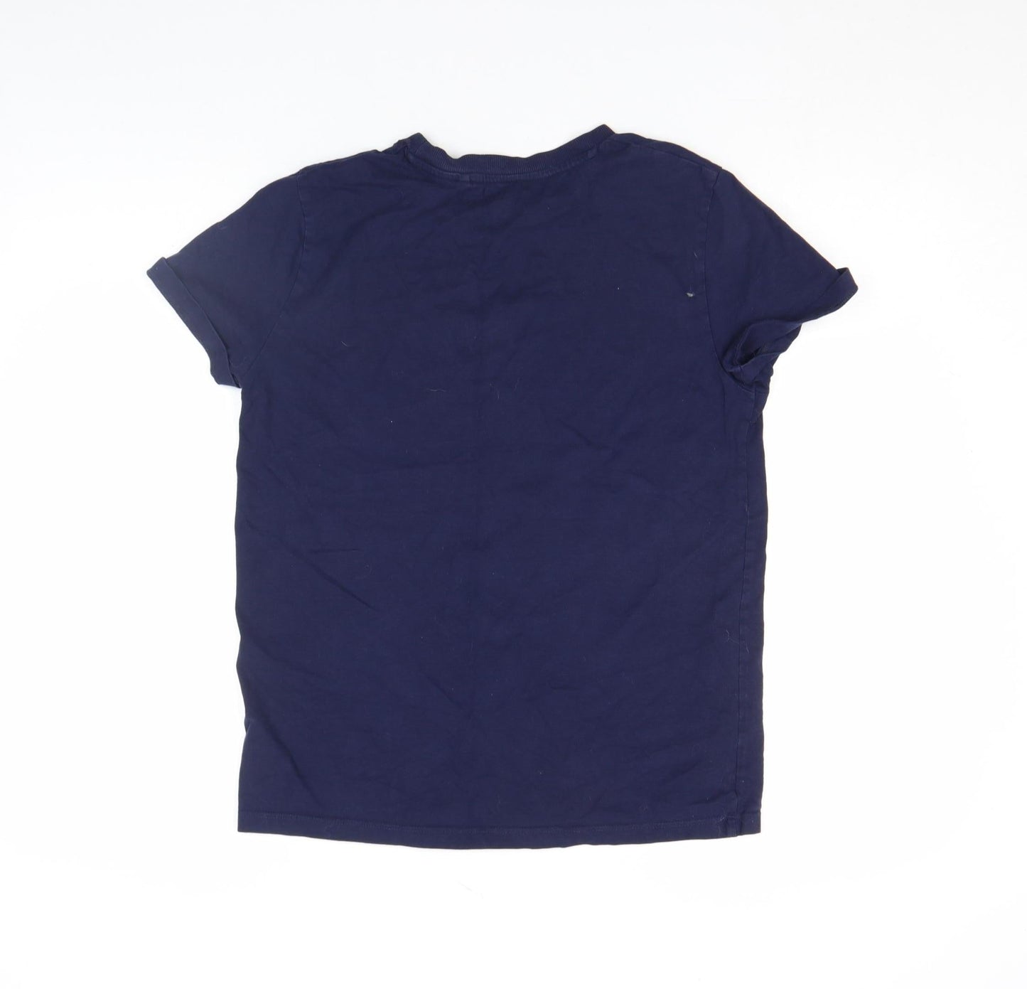 Next Boys Blue Short Sleeve Cotton Embroidered T-Shirt 6 Years