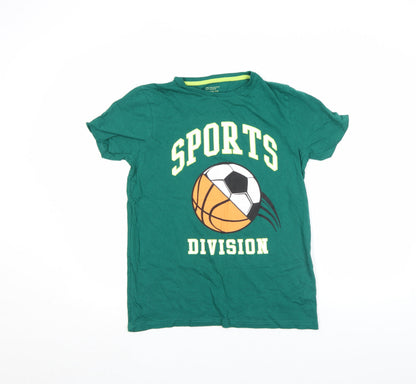Boys UK Size 12-13 Years Primark Green Basic T-Shirt