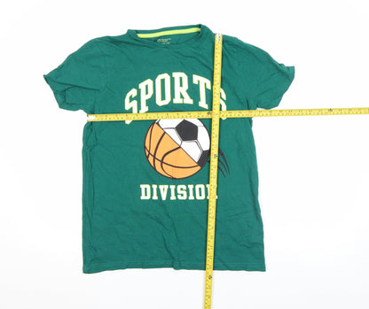 Boys UK Size 12-13 Years Primark Green Basic T-Shirt