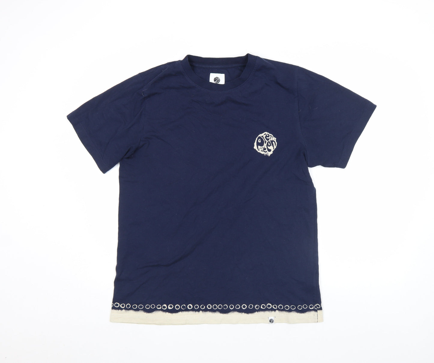 Pretty Green Unisex Blue Cotton Short Sleeve Crew Neck T-Shirt M