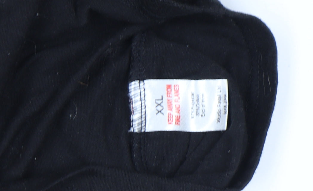 Studio Mens Black 2XL Beer Graphic Short Sleeve T-Shirt