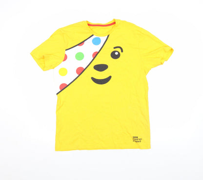 Womens UK Size S George Yellow Basic T-Shirt