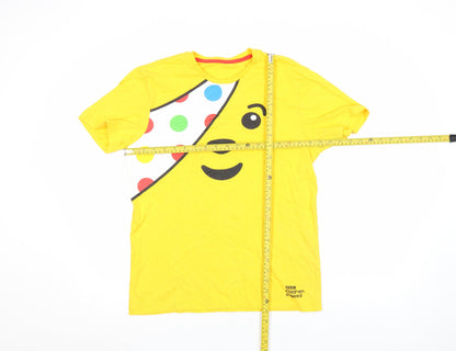 Womens UK Size S George Yellow Basic T-Shirt