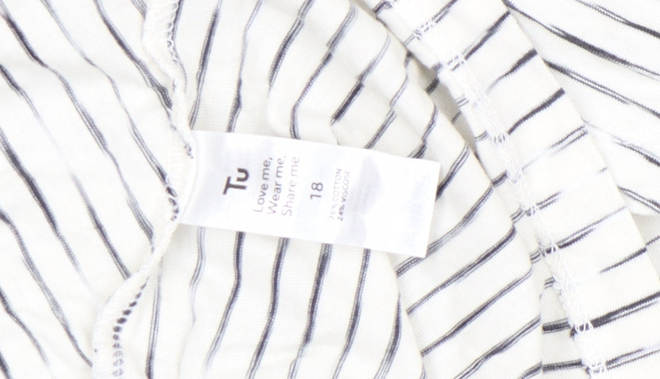 Womens UK Size 18 TU White Basic T-Shirt
